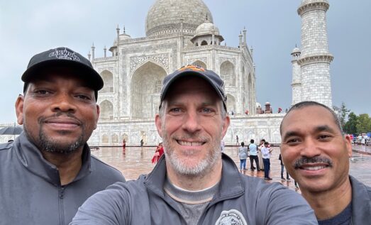 At the Taj Mahal with Gino and Claudell